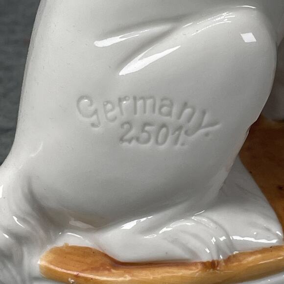 Antique German Porcelain Poodle Mantel Shelf Dog 1910s "2501" READ Wally Dog - Picture 9 of 9